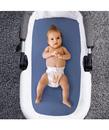PHF Soft Bassinet Sheets 2 Pack - Silky, Comfy, Breathable - Universal Fit for Baby Boys and Girls - Light Grey & Navy - Buy Online on GoSupps.com