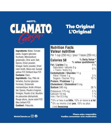Mott's Clamato Original 945mL Bottle Pack of 1 - Buy Online on GoSupps.com