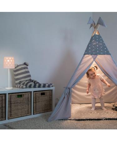  Buy Relaxdays Children s Bedside Lamp - Pink-White Hearts Fabric Lampshade | Perfect for Baby & Child | HxD: 43 x 16 cm - International Shipping Available  - Buy Online on GoSupps.com