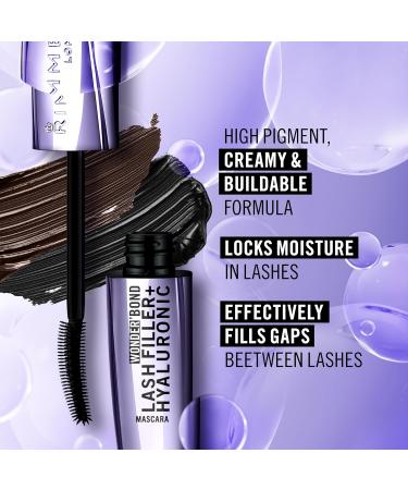 Coty Rimmel WonderBond Lash Filler + Hyaluronic 001 Black Mascara Filling mascara binding serum mascara volume mascara hyaluronic acid does not smudge does not clump does not flake 11 ml - Buy Online on GoSupps.com