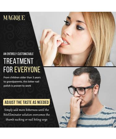 Nail Biting Treatment for Kids & Adults - Magique Bite Eliminator No Bite Nail Polish - Stop Nail Biting & Thumb Sucking - 0.5 Fl Oz - Buy Online on GoSupps.com