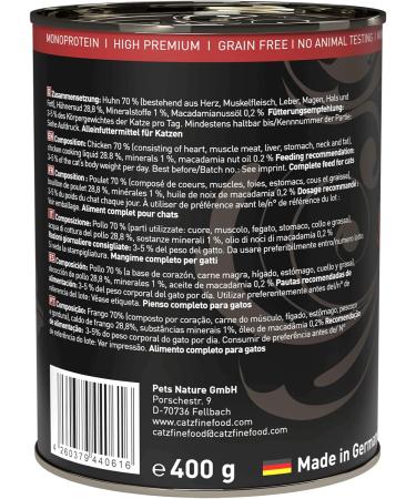 Catz finefood Katzenfutter Purrrr 103 Huhn 6er Pack (6 x 400 g) - Buy Online on GoSupps.com