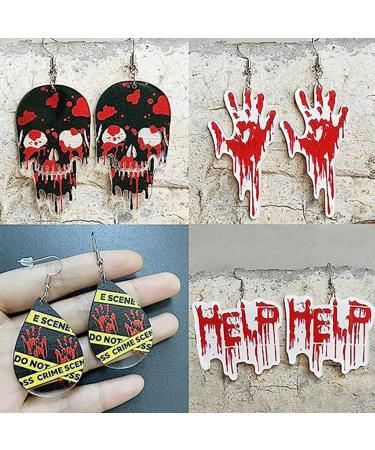 Feylie Halloween Earrings | Halloween-Themed Drop Earrings | Acrylic Ear Accessories for Spooky Celebrations - Buy Online on GoSupps.com