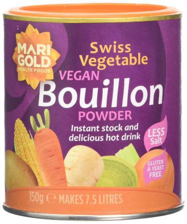 Marigold Swiss Vegetable Vegan Bouillon Powder Reduced Salt 150 g