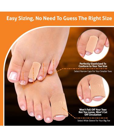 BlisterPod Gel Toe Protector Sleeves for Small Toes (2-Pack) | Cut-to-Fit Reusable Toe Pads | Sport Narrow Toe Sleeve | Prevent Blisters & Rubbing - Buy Online on GoSupps.com