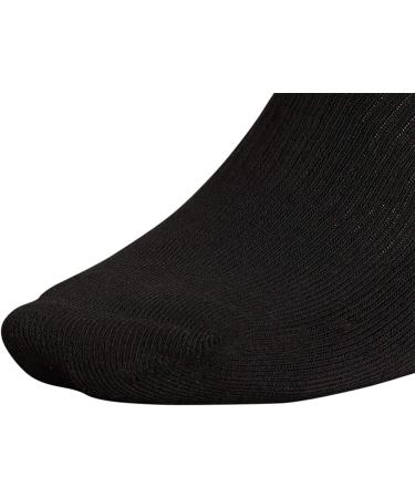 adidas Men's Athletic Cushioned No Show Socks (6-Pack) - Large Black/Aluminum - Buy Online on GoSupps.com
