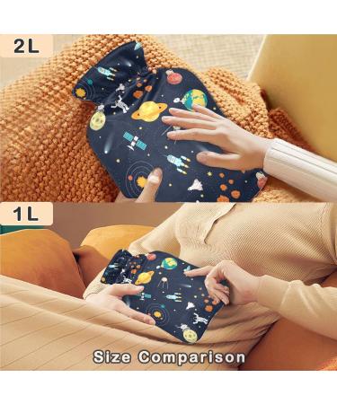 NAANLE GALAXY Astronaut Space Heat Bottle 1L - Transparent Hot Water Bottle for Bed Hand & Foot Pain Relief - Ideal Heat & Cold Therapy - Buy Online on GoSupps.com