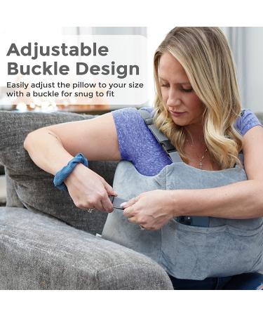 Mastectomy Pillow for Post-Surgery Recovery - Car Seatbelt Cover & Gel Pack Bundle Grey - Buy Online on GoSupps.com