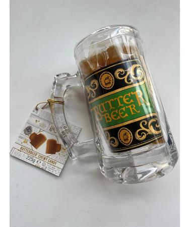 Jelly Belly Harry Potter Glass Mug (and Coaster) and Chewy Beer Butter Candy 225g Multi - Buy Online on GoSupps.com