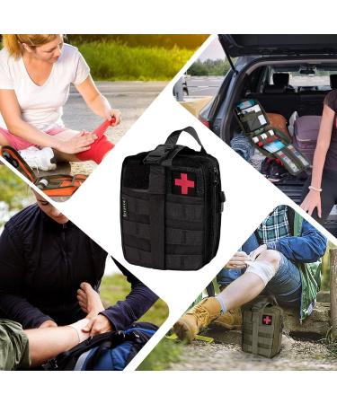 Crisis First Aid Bag | Empty Molle Tactical EDC IFAC Pouch for Outdoor & Travel | Versatile Camping Gadget & Motorcycle Pharmacy Belt Bag - Buy Online on GoSupps.com