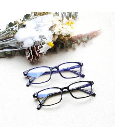 Cojwis 2 Pack Blue Light Blocking Reading Glasses - Anti-Dizzy Spring Hinge for Men & Women - 1 Black 1 Blue - Strength 2.75 - Buy Online on GoSupps.com
