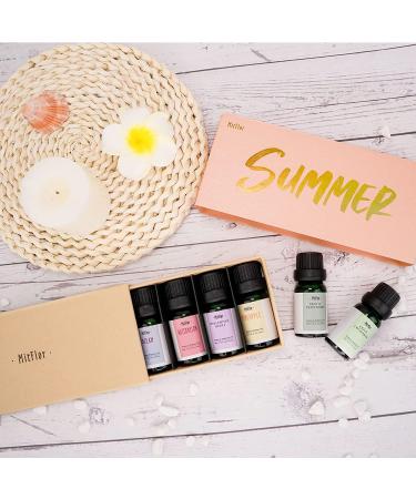 MitFlor Summer Fragrance Oil Gift Set - Ocean, Midsummer Night, Pineapple Scents - 6x10ml for Diffuser, Soap & Candle Making - Buy Online on GoSupps.com