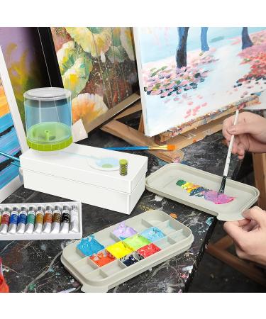 Paint Brush Cleaner Rinse Cup - Water Recycling Brush Rinser for Acrylic, Watercolor & Water-Based Paints - Green - Buy Online on GoSupps.com