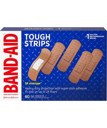 Band-Aid Brand Adhesive Bandages Tough Strips 60 ea Pack of 2 - Buy Online on GoSupps.com