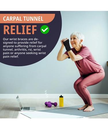 Copper Joe Carpal Tunnel Wrist Brace for Men and Women - Compression Sleeve for Arthritis, Tendonitis, RSI - Adjustable Wrist Splint (Right Hand S/M) - Buy Online on GoSupps.com