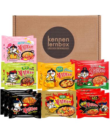 Get to know Buldak Box |Samyang Hot Chicken Ramen 16er Mix |Korean hot chicken ramen 16er mix to try 16-piece range - Buy Online on GoSupps.com