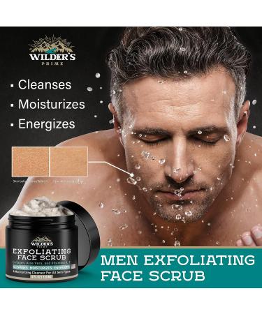 Men's Face Scrub - Exfoliating & Moisturizing Skincare with Collagen, Aloe Vera, Vitamins A & E - Made in USA - 4 fl oz - Buy Online on GoSupps.com