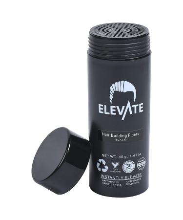 ELEVATE Hair Fibers for Thinning Hair - 40g Bottle (BLACK) | 100% Natural Keratin Fibers for Men & Women | Instantly Conceal Balding in 30 Seconds - Buy Online on GoSupps.com