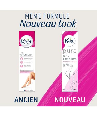 Veet Minima Hair Removal Cream - Long-Lasting Softness After Hair Removal - Normal Skin - 200ml Tube (Pack of 3) - Buy Online on GoSupps.com