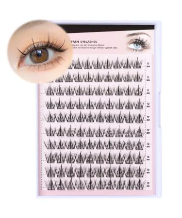 100pcs Cluster Lashes D Curl Individual Eyelashes DIY Lash Clusters Wispy Cluster Eyelash Extensions Manga Look Lahes Idividual Custer DIY Eyelashes Extensions by Goddvenus Natural Clusters-QC