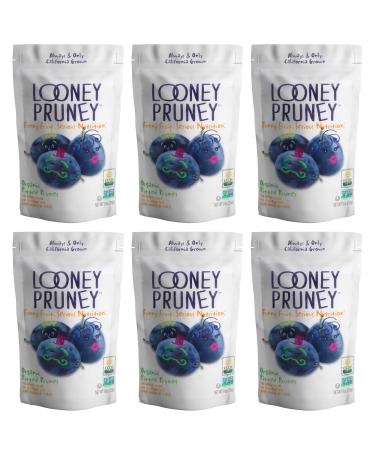 Looney Pruney Organic Pitted Dried Prunes for the Entire Family | Always California-Grown | Kosher | No Added Sugar & No Preservatives (6 pack) 9 Ounce (Pack of 6)