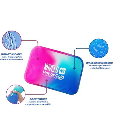 Navelo Cold Warm Compress - Reusable Gel Pack 27x12.5cm | Soft Touch Cooling Pad & Heating Press for Pain Relief - Buy Online on GoSupps.com