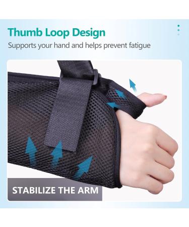 Lefeke Arm Sling Shoulder Immobilizer - Adjustable Medical Sling for Right/Left Arm Ideal for Injury Recovery Fractures Dislocations & Sprains - Comfort Fit for Men & Women - Buy Online on GoSupps.com