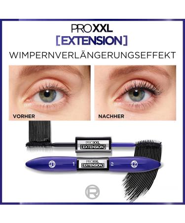 L'Or al Paris 2-Step Mascara for Extended Eyelashes - ProXXL Black Salon-Like Lift Effect 12ml - Buy Online on GoSupps.com