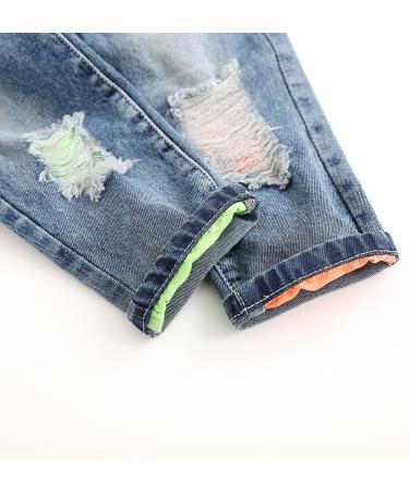 KIDSCOOL SPACE Baby Boy Girl Jean Overalls Toddler Ripped Denim Workwear Blue 12-18 Months - Buy Online on GoSupps.com