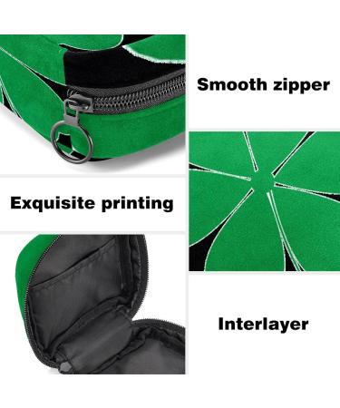 Menstruation Pad Bag with Zipper | Women's Tampon & Napkin Bag | St. Patrick's Day Kleeblatt Design | Collective Bags for Women & Girls - Buy Online on GoSupps.com