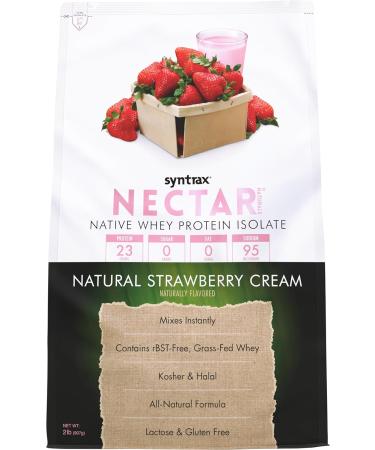 Buy Syntrax Nutrition Nectar Naturals 100% Whey Isolate Protein Powder - Natural Strawberry Cream 2 lbs | International Shipping Available - Buy Online on GoSupps.com