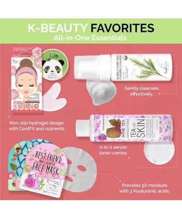 Korean Skin Care Set | Simplified Kbeauty Kits | Water Based Cleanser Essence Toner & More | Perfect Self Care Gifts for Women - Buy Online on GoSupps.com