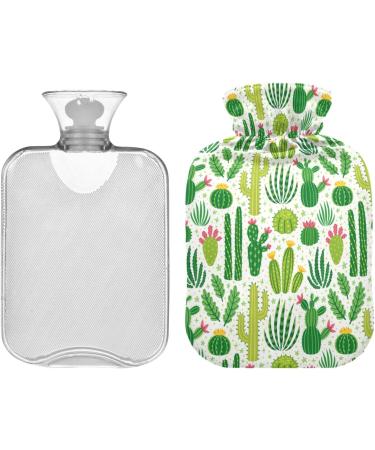 Cactus Floral Hot Water Bottle - 1L Pain Relief & Muscle Injury Relief | International Shipping Available - Buy Online on GoSupps.com