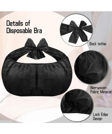 50 Pieces Black Disposable Towel Bras for Women - Spa, Sunless Spray Tanning, Underwear Brassieres | Nonwoven Material - Buy Online on GoSupps.com