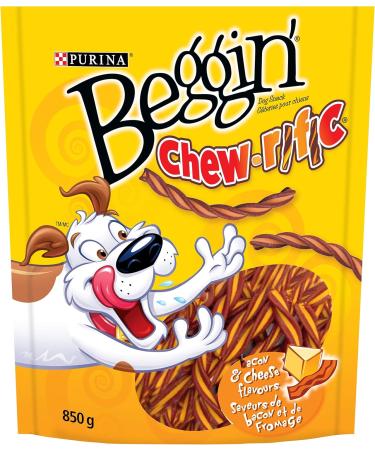 Beggin' Strips Dog Treats (Cheese Flavour - 708 g) + Beggin' Chew-rific Dog Treats (Bacon & Cheese Flavour - 850 g) - Buy Online on GoSupps.com