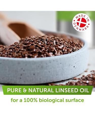 Nordicare 100% Pure Linseed Oil for Wood - Food-Safe & Natural - 84.5oz - Made in Denmark - Buy Online on GoSupps.com