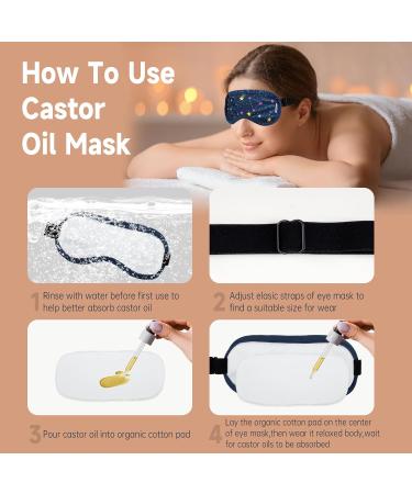 Leekalos Organic Castor Oil Pack for Eyes - Reusable Wrap for Eyelashes Wrinkles & Dark Circles - Washable & Leak-Proof - Buy Online on GoSupps.com