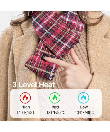 Neck Heating Pillow for Pain Relief - USB-Powered Portable Heated Scarf for Women - Floral Design & Electric Warmth - Buy Online on GoSupps.com