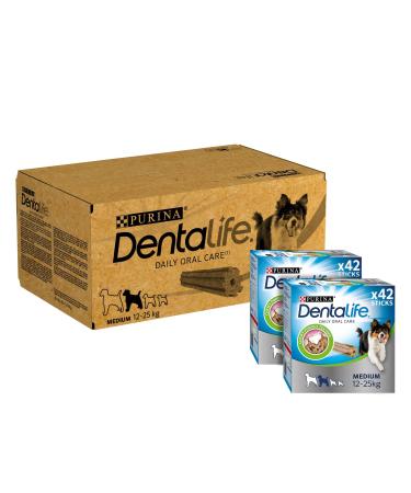 DENTALIFE Medium Dog Treat Dental Chew 42 Stick Pack of 2 Chicken 1.93 kg (Pack of 1)