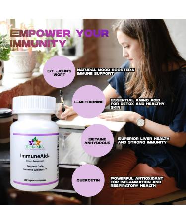 ImmuneAid+ - Comprehensive Wellness Support with St. John's Wort & Quercetin Enhances Respiratory & Immune Health 120 Veg Caps Made in USA - Buy Online on GoSupps.com