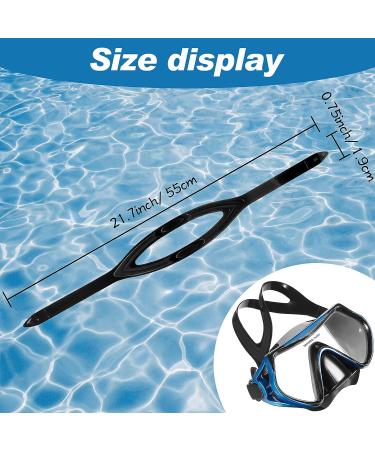 Black Silicone Dive Mask Strap - Diving Swim & Snorkeling Spare Part for Water Sports - Buy Online on GoSupps.com