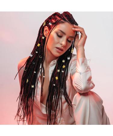 190 Pcs Hair Accessories for Braids Alloy Hair Braid Rings Hair Cuffs Hair Charms Pendant Hair Beads Set Gold & Sliver Dreadlocks Hair Accessories Hair Jewelry for Women Men Braids - Buy Online on GoSupps.com