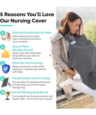 Juicy Bumbles Breastfeeding Cover with Pockets - Soft and Breathable Nursing Coverall (Black) - Buy Online on GoSupps.com