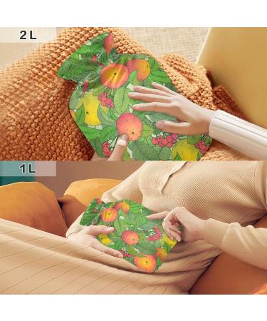 Fruit Branches Rose 1L Hot Water Bottle with Cover | Pain Relief for All Ages | BAP-Free Small Hot Water Bag - Buy Online on GoSupps.com