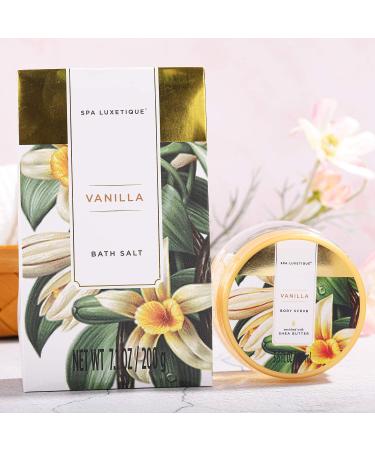 Spa Luxetique Vanilla Scented Bath Set for Women - 12 Pc Relaxing Spa Gift Basket with Essential Oils and Bath Salts - Buy Online on GoSupps.com