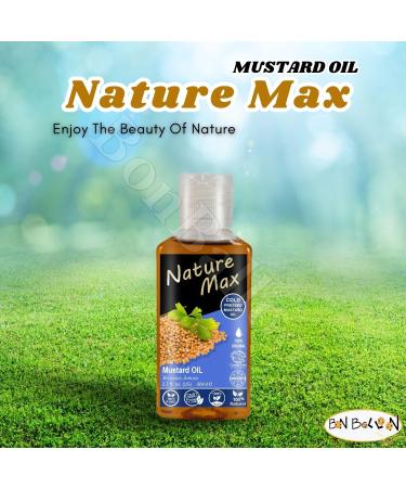 Nature Max Mustard Oil Essential Oils Pure Natural Undiluted Pure for Hair Skin Food & Kitchen Care Cold Pressed Premium (1Pack 2.70 oz / 80 ml)  - Buy Online on GoSupps.com