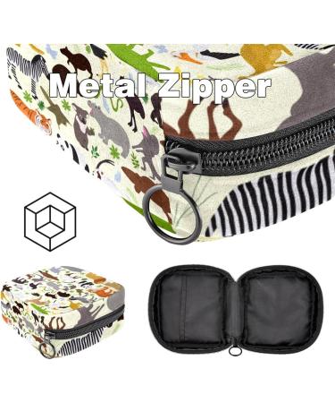 Portable Women's Menstrual Cup & Tampon Bags - Colorful Animal Prints for Teens - Buy Online on GoSupps.com