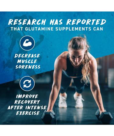 Applied Nutrition L Glutamine Powder - Amino Acid Muscle Strength & Recovery Boosts Immune System Unflavoured (250g - 50 Servings) 50 Servings (Pack of 1) - Buy Online on GoSupps.com