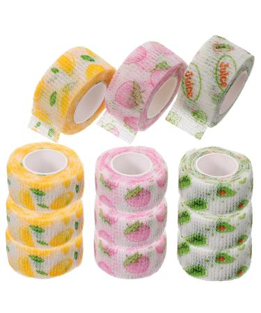 BESPORTBLE 12 Rolls Finger Pressure Sports Tape Wraps Calf Stretch Finger Tape Bandaging Supplies Large Care Hand