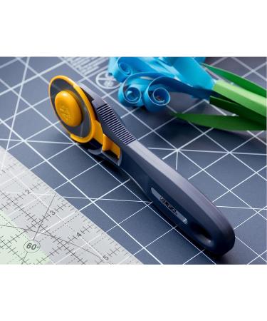 OLFA 45mm Quick-Change Rotary Cutter (RTY-2C/NBL) - Navy | For Crafts, Sewing, Quilting | Includes Blade Cover & Replacement Blade RB45-1 - Buy Online on GoSupps.com